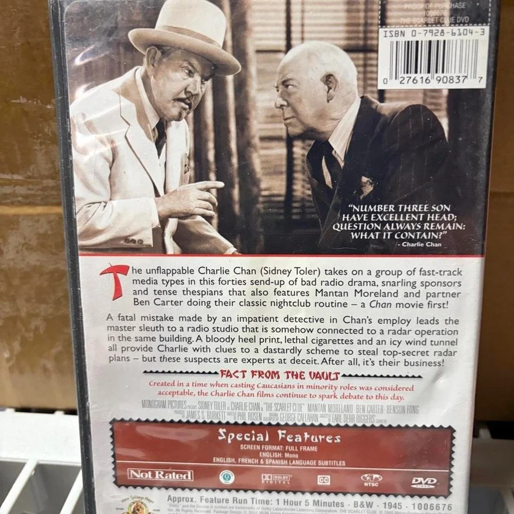 Charlie Chan The Scarlet Clue DVD